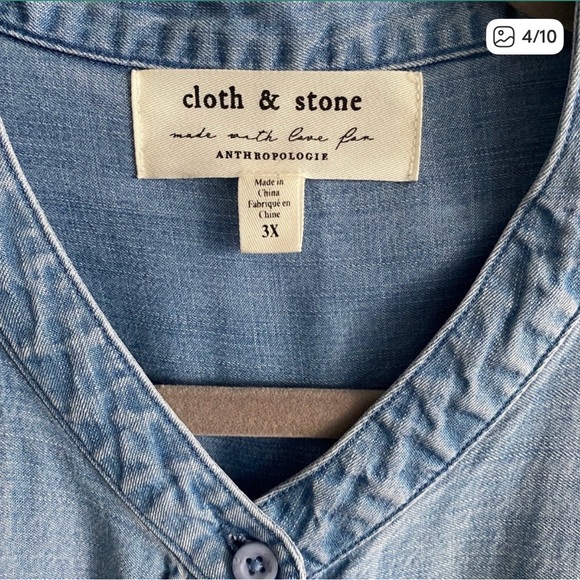 Cloth & Stone by Anthropologie Tencel Button-Down Shirt - Picture 4 of 8